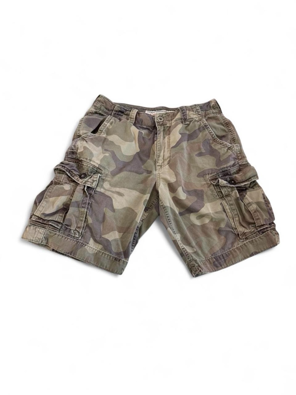American Eagle Distressed Camo Cargo Shorts
